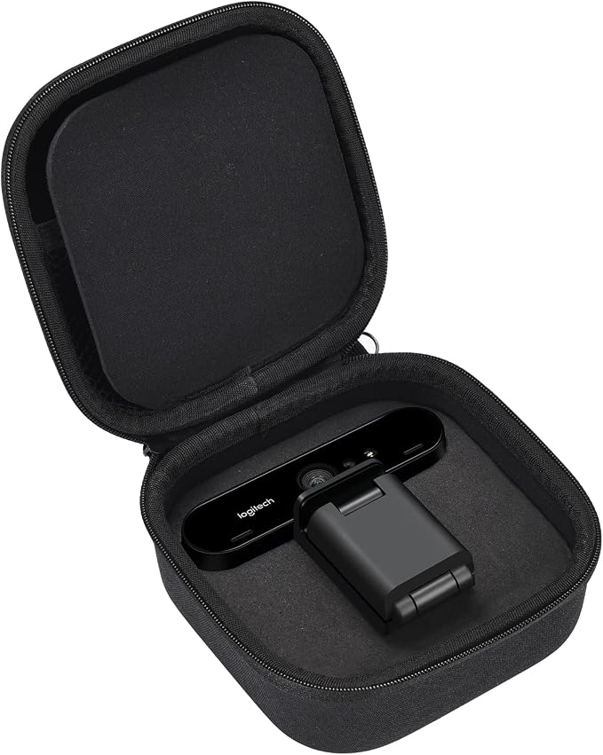 BRIO (C1000e) Hard Case,Storage Bag Compatible with Logitech BRIO (C1000e) 4K Webcam Protective Travel Carrying Case (Black)