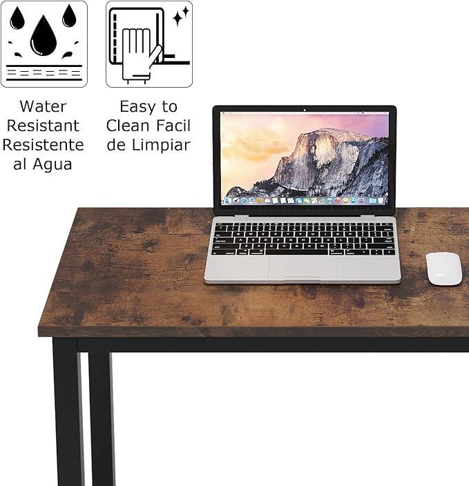 SogesHome 63inches Computer Desk PC Desk Office Desk Workstation for Home Office Use Writing Table, Vinatge Brown