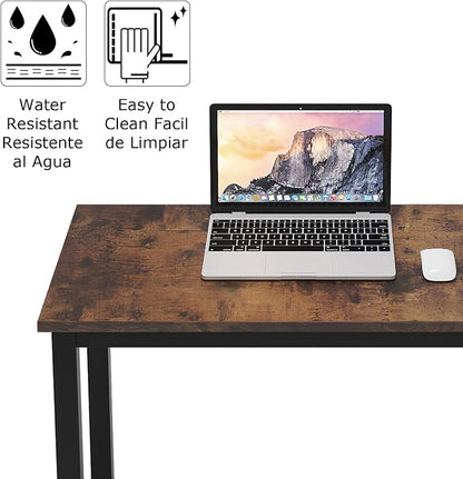 SogesHome 63inches Computer Desk PC Desk Office Desk Workstation for Home Office Use Writing Table, Vinatge Brown