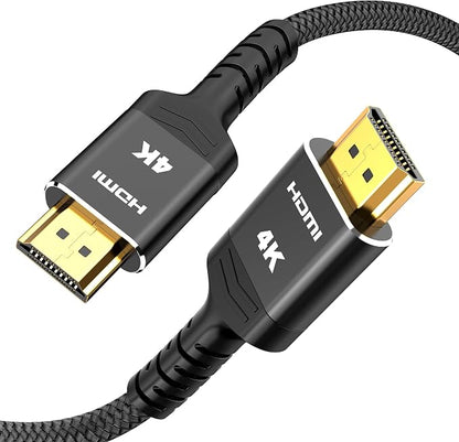 Highwings 4K Long HDMI Cable 15FT - 4K@60Hz HDR Braided HDMI Cord, 18Gbps High Speed with Ethernet/ARC, 3D, HDCP 2.2, ARC, Compatible for PS-5/4/3/4K HDTV/Monitor/Projector/Streaming Media