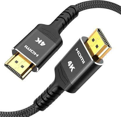 Highwings 4K HDMI Cable 23FT - 4K@60Hz HDR Braided HDMI Cord, 18Gbps High Speed with Ethernet/ARC, 3D, HDCP 2.2, ARC, Compatible for PS-5/4/3/4K HDTV/Monitor/Projector/Streaming Media