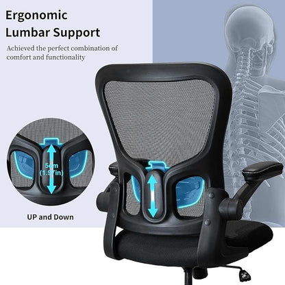 Drafting Chair, Ergonomic Tall Office Chair for Standing Desk, Counter Height Desk Chair with Adjustable Padded Armrests and Footrest Ring Standing Desk Chair Adjustable Height with Lumbar Support