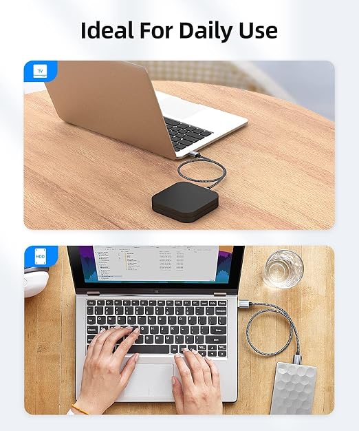 SUNGUY USB 3.0 Cable, 5FT USB Type A Male to Type A Male, Transfer Rate Up to 5Gbps Cable Compatible with Printers, Modems, Hard Drives, Cameras, HDD, DVD, Laptops, etc.
