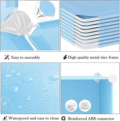 AWTATOS Cube Storage Organizer Protable Closet Organizers and Storage for Kids DIY Stackable 12 Cube Storage Shelves Clothes Organizer for Bedroom, Home, Blue