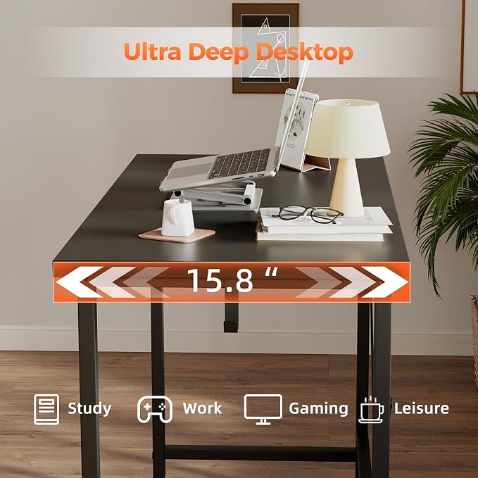 Mericonia 32 inch Rolling Computer Desk with Wheels, Gaming Desk for Small Spaces, Modern Simple Style Table for Home Office, Study Writing Table
