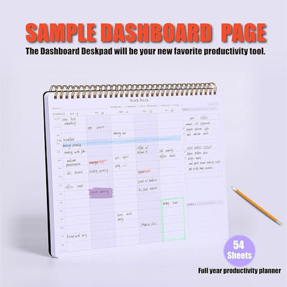 Weekly To Do List Planner with Hourly Schedule - A4 Workweek Desk Pad, 54 Sheets Weekday Planning Notepad, Workday Appointment Planner Book to Organize Your Daily Productivity - Undated Agenda