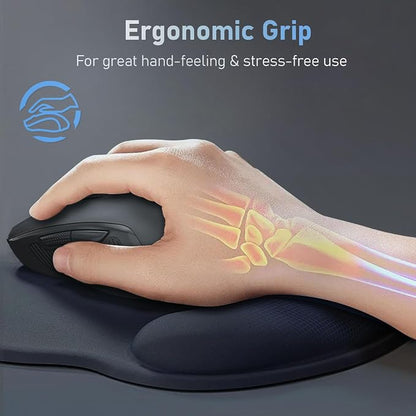 Redragon Wireless Mouse - BT& 2.4GHz Dual Mode - Max 4000 DPI - 6 Buttons - 18 Months Battery - No Wires - Smooth Tracking - Quiet Silent Portable Optical Computer Mouse for Laptop, PC, Windows, Mac