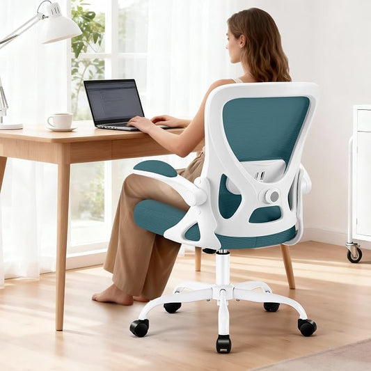 AreShark Office Chair - Ergonomic Breathable Mesh Desk Chair with Adjustable Lumbar Support and Flip-up Armrests - Executive High Back Rolling Swivel Comfortable Computer Gaming Chair for Home Office