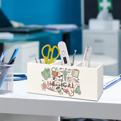 Medical Assistant Gifts Pen Holder for Desk, Physician Assistant Gifts Wooden Box Sign Desk Decor for Office Home Decoration, Nurse Nursing Gift Pencil Organizer