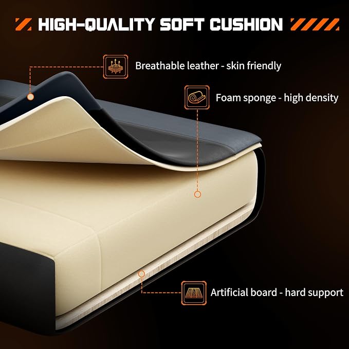 NEWBULIG Computer Gaming Desk Chair - High Back Ergonomic Lumbar Support with Footrest and Headrest, Comfy PU Leather Recliner with Linkage Armrest, Height Adjustable and 360° Swivel, Grey