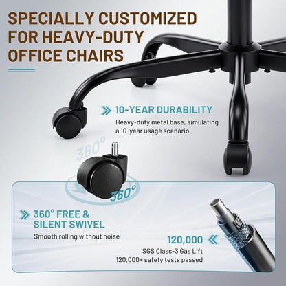 Ergonomic Office Chair, PU Leather High Back Executive Chair with Adjustable Inflatable Lumbar Support and Padded Flip-Up Arms, Recline Swivel Task Computer Chair for Home Office, Gray