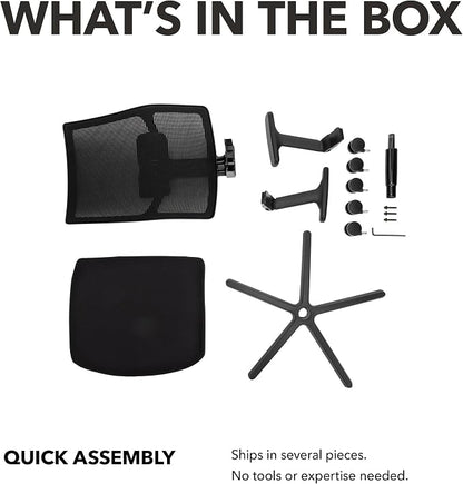 HON Ignition 2.0 Mid‑Back Ergonomic Office Chair, Mesh Task Seating with Lumbar Support, Advanced Synchro‑Tilt, Height and Width Adjustable Arms, Titanium Frame, Salamander