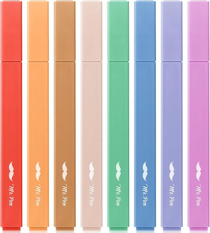 Mr. Pen- Aesthetic Highlighters No Bleed, 8 Pack, Rainbow Rangers | Chisel Tip, Cute Highlighters Assorted Colors for Journaling, Highlighting, Underlining, Fast Dry, Back to School Supplies