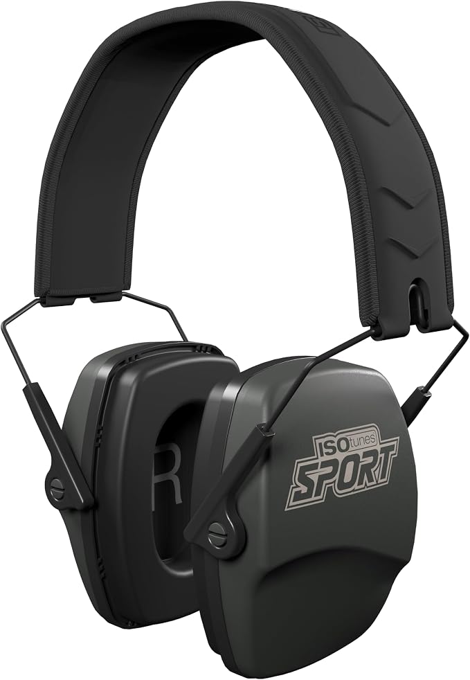 ISOtunes DEFY Slim Passive Earmuffs: Noise Isolating Over-Ear Hearing Protection with Foam Cushions, and Adjustable Headband