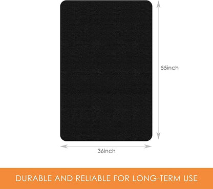 Kuyal Chair mat for Hardwood Floor 36 x 55 inches Rectangle Floor Mats Wood/Tile Protection Mat for Office & Home, Black