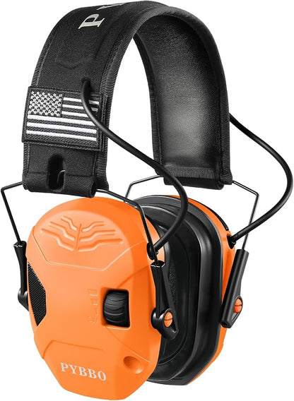 Electronic Shooting Ear Protection w/Gel Pads, 23dB NRR Active Noise Reduction & 3X Amplification Headset for Shooters