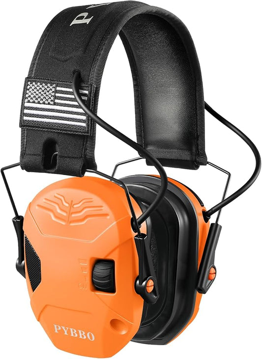 Electronic Shooting Ear Protection w/Gel Pads, 23dB NRR Active Noise Reduction & 3X Amplification Headset for Shooters