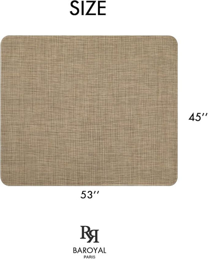 BARoyal Office Chair Mat for Hardwood Floor Under Desk Computer Rolling Chair Mat for Wood/Tile Floor Non-Slip Heavy Duty Desk Rug PVC Plastic Hard Floor Protector 45" x 53"(Linen)