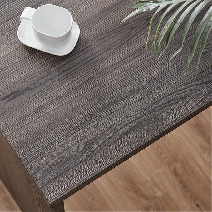 HSH L Shaped Desk with Drawers, Shape Computer Storage Cabinet Shelves, Reversible Modern Industrial Home Office Corner Desk, Rustic Wood Executive Writing Gaming Study Table, Gray 55 Inch