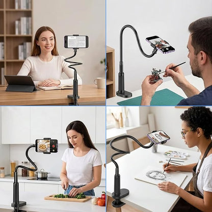 Webcam Stand Mount for Desk, Flexible Gooseneck Webcam arm Holder with Clamp, Web Camera Computer Stand Compatible with Action Camera Gopro C922 C930e C920S C920 C615 C960 C920x BRIO