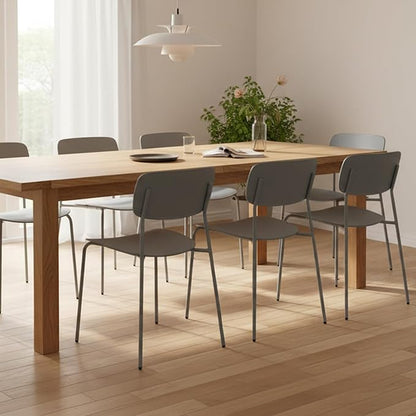 Sidanli Stacking Chairs Set of 4, Office Guest Chairs with Metal Legs, Stacking Office Chairs for Conference Reception Church Lobby, Capacity 300lbs, Gray