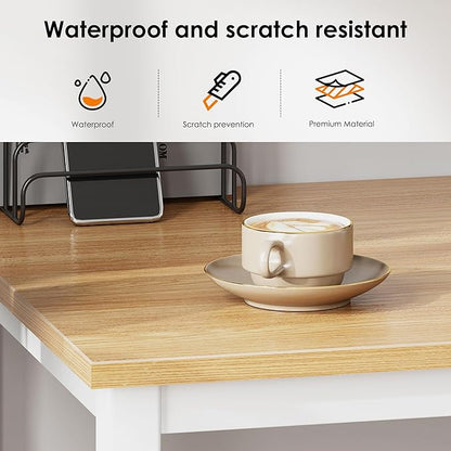 SogesHome Work from Home Desk Work from Home Table 47 inches Computer Desk Office Desk Gaming Desk PC Desk Coner Computer Table Writing Table Workstation, for Home Office Use, AC3BW-120-SH