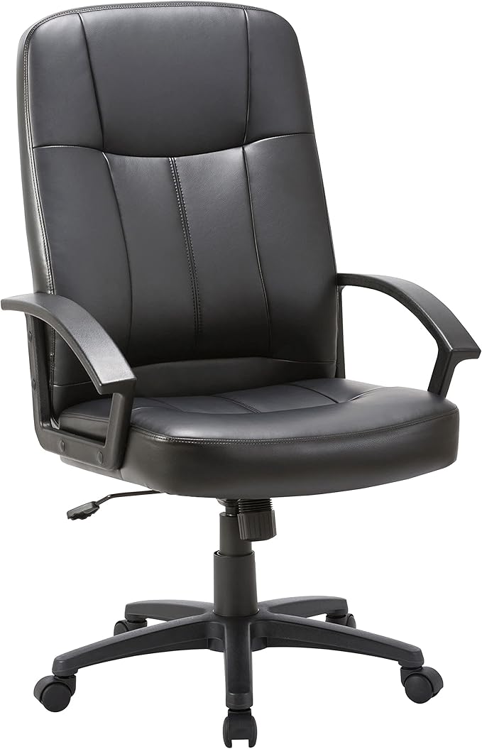 Lorell Chadwick Executive Leather Black High-Back Chair