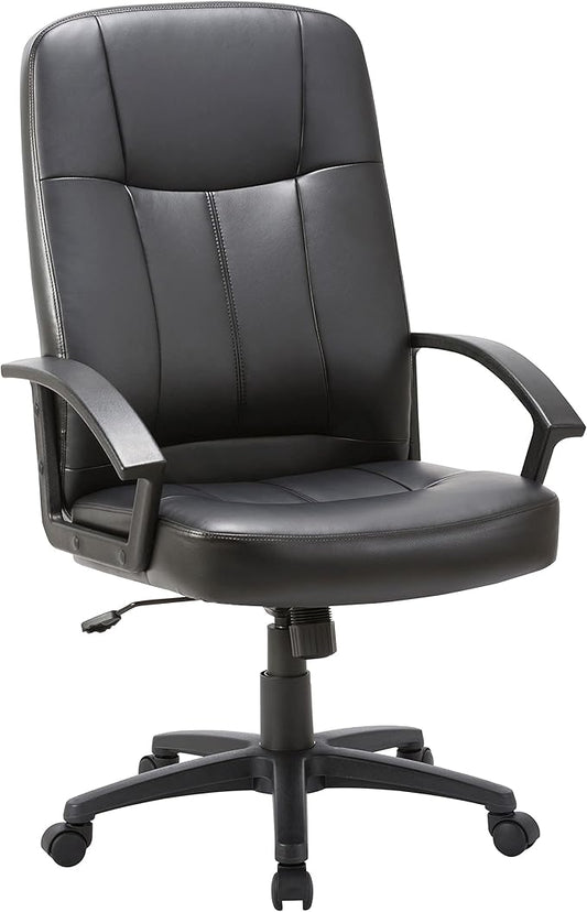 Lorell Chadwick Executive Leather Black High-Back Chair