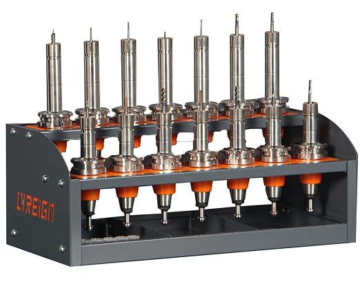 CAT 30 Tool Cart CNC, CNC Tool Holder on Desktop Randomly Placed, CNC Tool Carts Small, CNC Tool Cabinet, Easy and Convenient CNC Tool Storage CNC Tools Cart(CAT30-20CAP)…