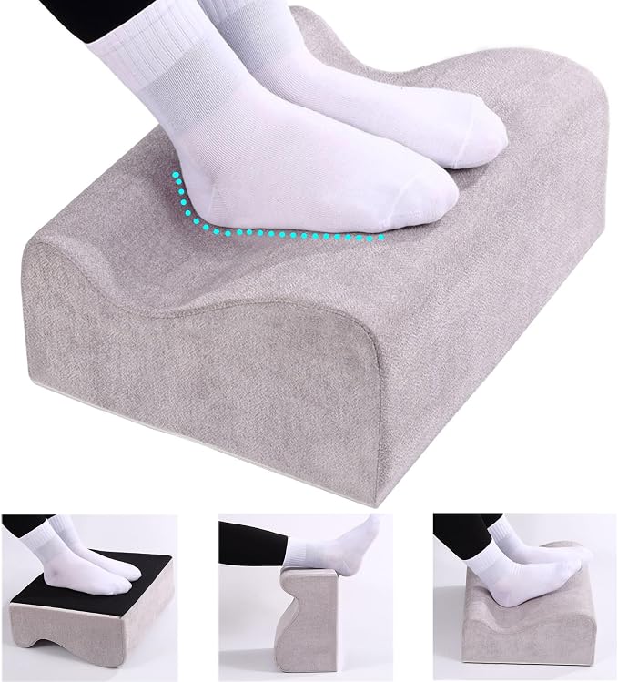 Work Foot Rest Under Desk,Comfort Foot Rest for Couch | Foot Rest For Under Desk at Work,At Soft Ergonomic Footrest, Support Foot Pillow,Heel Chair,Leg Elevation Pillow Light Grey