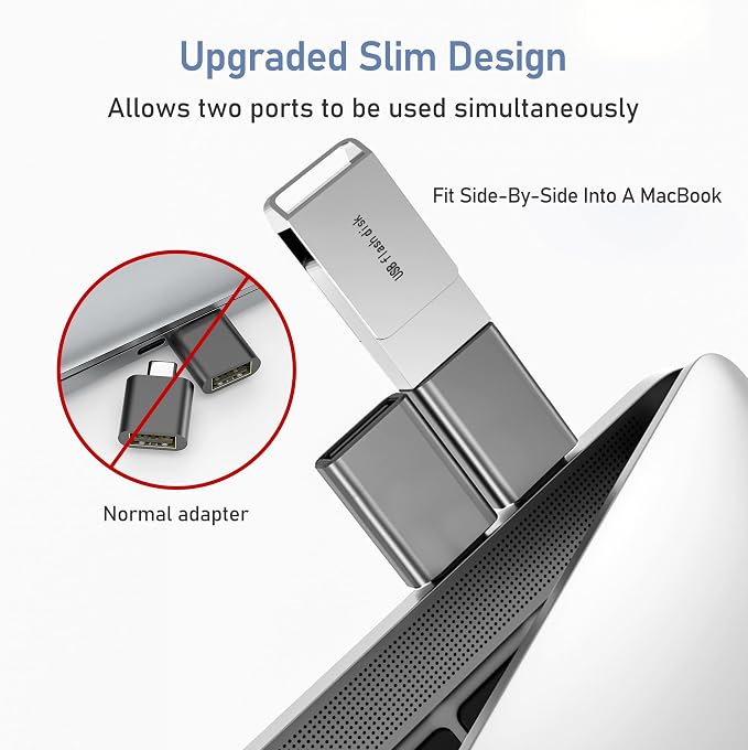 Basesailor USB C to USB Adapter 3Pack,USBC Male to A Female 3.0 OTG MacBook Pro/Air Adapter,Type C Thunderbolt 4 3 Converter for Apple iPhone 17 17e 16,Mac,iPad,Microsoft Surface,Samsung Galaxy S26
