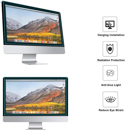 MOSISO 20-22 inch Computer Blue Light Blocking Screen Protector Anti-UV Eye Protection Filter Film Panel for Diagonal 20,21.5,22 inch 16:9 Widescreen Desktop PC LED Monitor(19.29 x 12.48 inch/L x W)