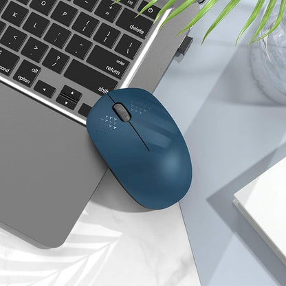seenda Wireless Mouse, 2.4G Noiseless Mouse with USB Receiver Portable Computer Mice for PC, Tablet, Laptop, Notebook - Blue & Black