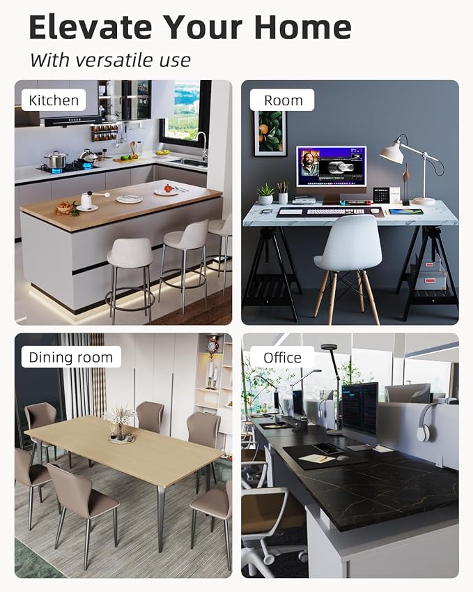 Universal 60 x 24 One-Piece Solid Wood Table Top, 1" Thick Desktop for Stand Up Height Adjustable Desk Frames, Home Office Tabletop, Countertop DIY