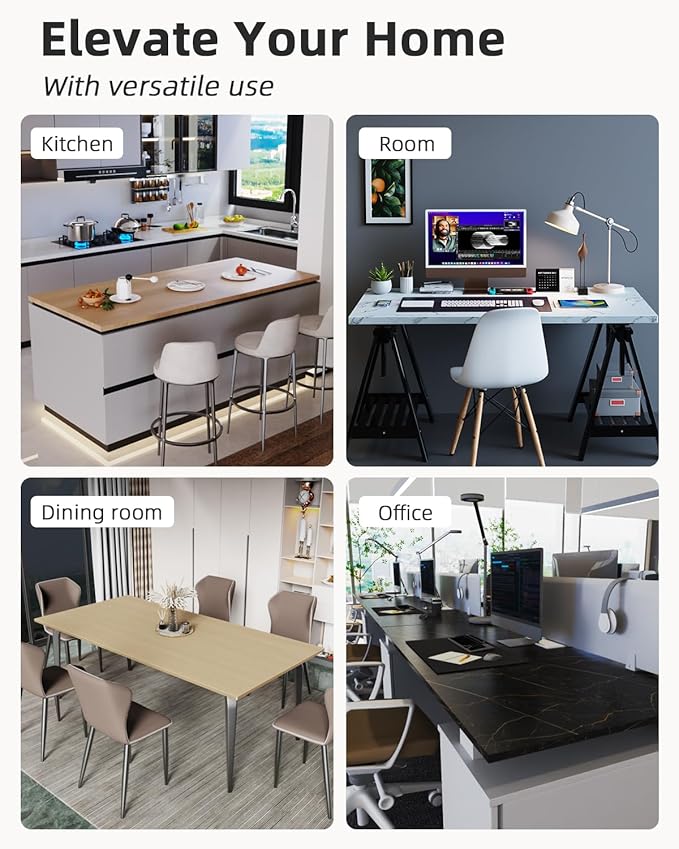 Universal 55 x 28 One-Piece Solid Wood Table Top, 1" Thick Desktop for Stand Up Height Adjustable Desk Frames, Home Office Tabletop, Countertop DIY