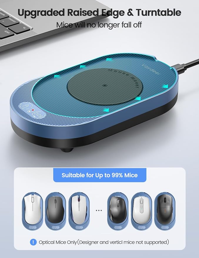 Vaydeer M4 Utra Mouse Mover with APP, Undetectable Mouse Jiggler Device with Remote Control and Timer Function, Driver-Free Shaker Wiggler Mouse Movement Simulation for Computer Awakening