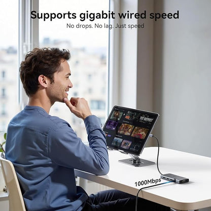 Laptop Docking Station 4 Monitors, 9 in 1 Docking Station Dual Monitor for Dell HP, USB C Docking Station 3 Monitor to 2 HDMI,DP,VGA,3 USB,PD,100W PD,Ethernet, USB C Hub Dock Adapter for Surface