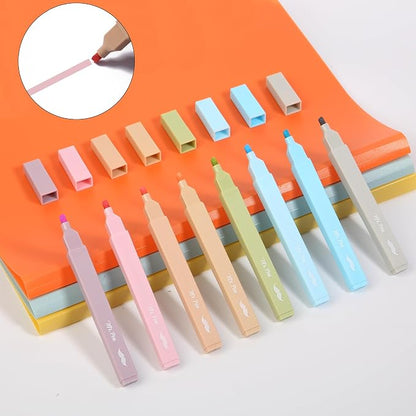 Mr. Pen- Aesthetic Highlighters No Bleed, 8 Pack, Pastel & Vintage Colors | Chisel Tip, Cute Highlighters Assorted Colors for Journaling, Highlighting, Underlining, Fast Dry, Back to School Supplies