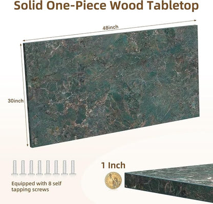 Universal Solid One-Piece Wood Table Top, 48"x30"x1" Workbench Top - Rectangular Particle Board for Standing Desk, Home Office Desk Countertop DlY, Washer Dryer, Coffee, Bar Tabletop