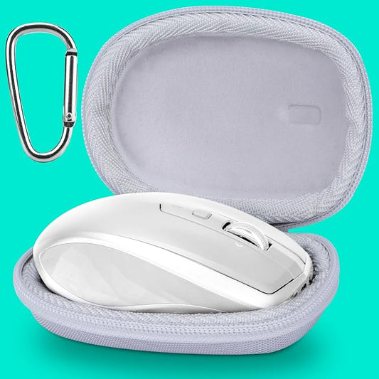 Lebakort Hard Case Compatible with Logitech MX Anywhere 3S & 2S Compact Performance Mouse (Pale Grey Case)