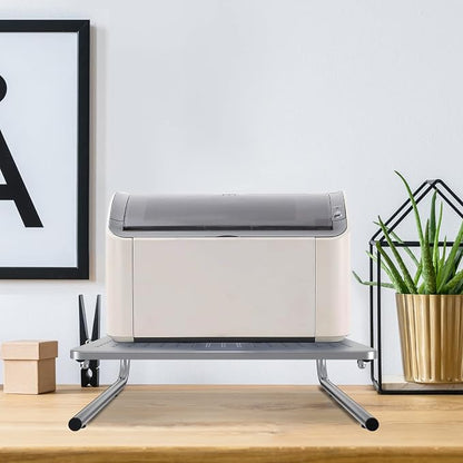 suptek Monitor Stand Riser,Computer Monitor Laptop Stand Riser for Desk,Vented Metal Platform Monitor Stand,4 inches Height Underneath Storage for Office,School Supplies(MST004S)
