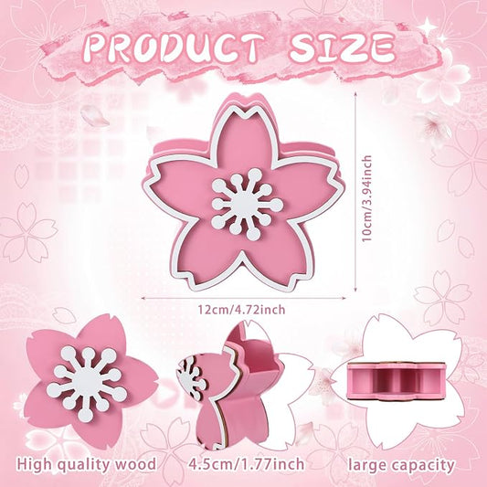 Tenceur Pink Cherry Blossom Holder for Desk Large Capacity Cherry Blossom Pencil Holder Coquette Supplies Desk Organizer Teacher Office Decor Makeup Brush Holders Back to School Gift for Girls Women