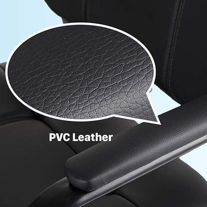 CLATINA Classic Reception Chair with Padded Armrests and Sturdy Steel Frame, Ergonomic Guest Chair for Office Conference Waiting Meeting Room, Black (2 Pack)