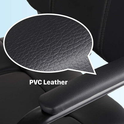 CLATINA Classic Reception Chair with Padded Armrests and Sturdy Steel Frame, Ergonomic Guest Chair for Office Conference Waiting Meeting Room, Black (1 Pack)