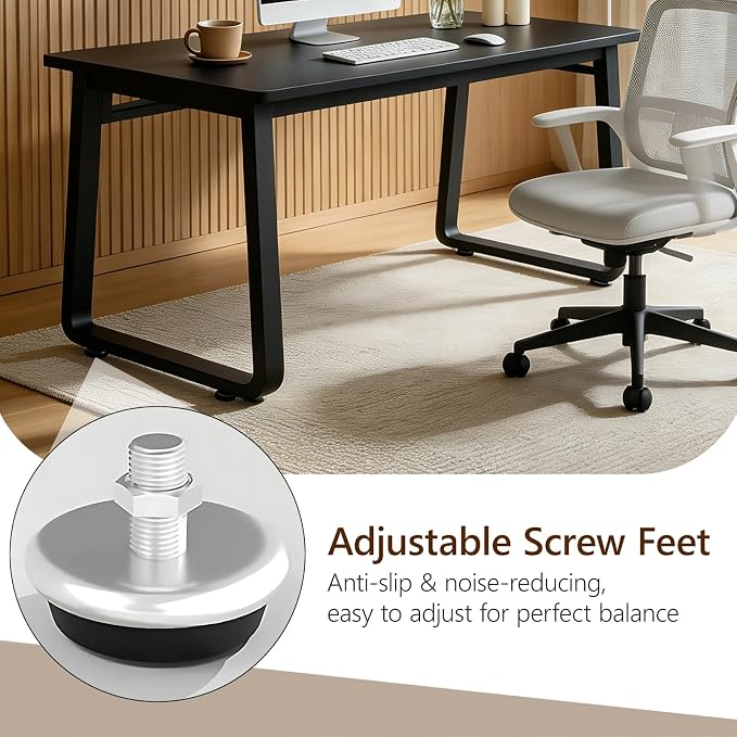 Small Office Computer Desk, Simple Style Writing Desk Waterproof and Scratch-Resistant,Sturdy Study Writing Desk with Wooden Tabletop and Metal Frame for Bedroom, Study Room, Living Room