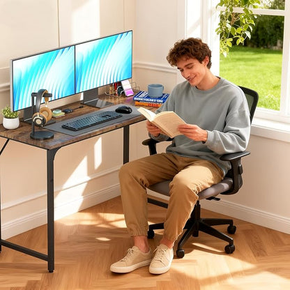 BestOffice Computer Desk,Home Office Desk, Modern Simple Style for Home Office Study Writing (Vintage, 47 Inch)