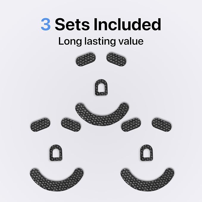 Adhesive Mouse Pad, 3 Pack - Minimalist Mousepad for Razer Viper V2 Pro