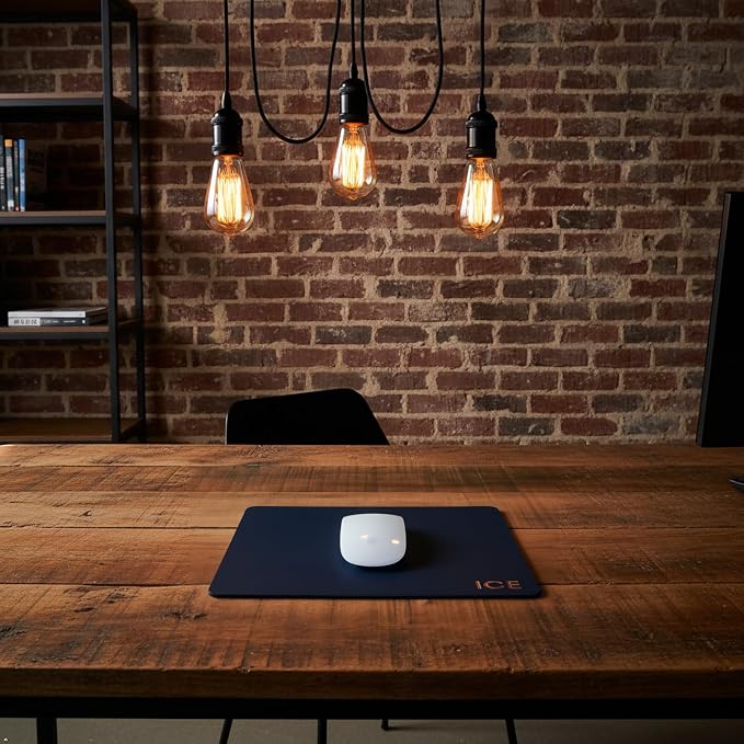 Northwind Personalized Leather Mouse Pad – Made in USA - Minimalist Custom Monogrammed Full Grain Leather Mousepad | Premium Office Desk Accessory Gift for Men and Women, 7.5" x 9" Rectangular