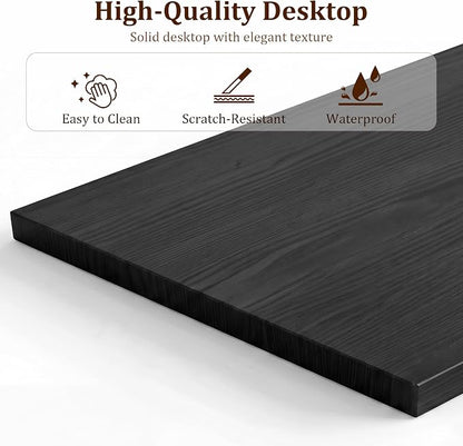 Alpen L Shaped Desk, 50 Inch Computer Desk, Gaming Table Corner Desk for Small Space, Home Office Desk with CPU Stand and Side Storage Bag, Sturdy Writing Workstation for Bedroom, Black