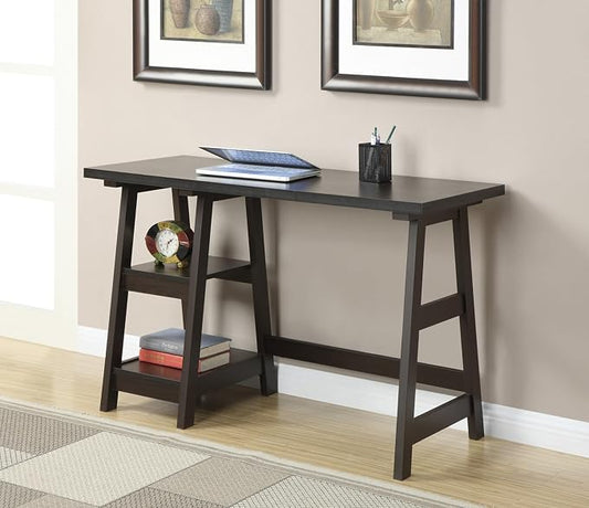 Convenience Concepts 090107ES Trestle Desk, Espresso